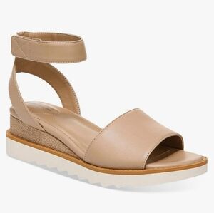 Beige Ankle Strap Sandals Size 7